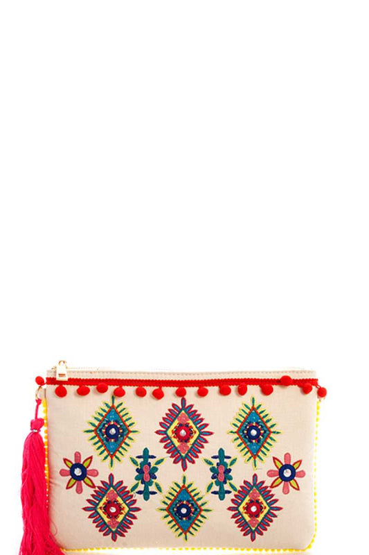 Designer Chic Bohemian Tassel Clutch