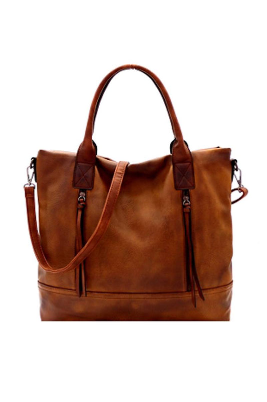 Brushed Texture 2 Way Multi Pocket Tote