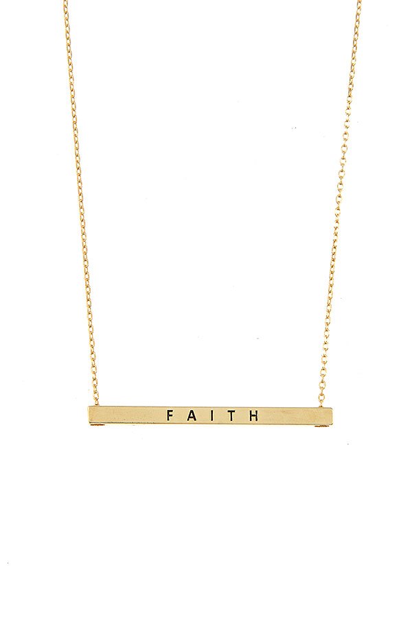Faith Bar Necklace