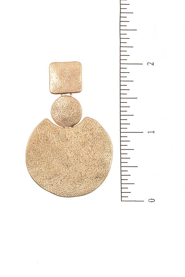 Punched Detailed Disk Drop Earring