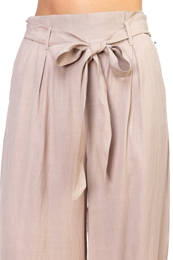 Belted Wide Leg Pants