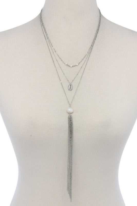 Pearl Bead Multi Layered Necklace