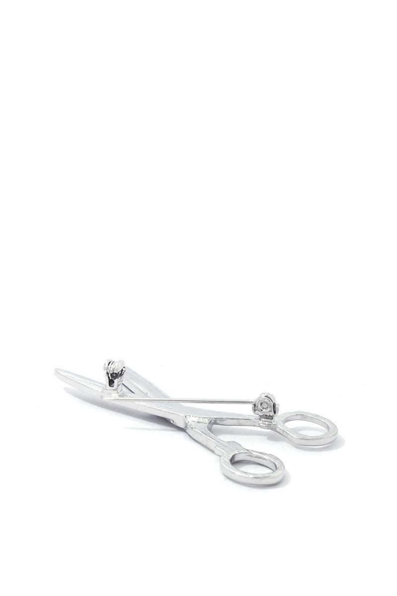 Rhinestone Scissors Brooch