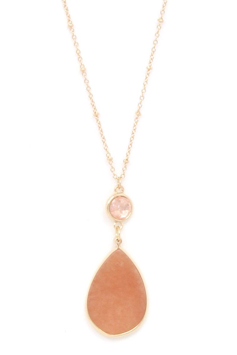 Teardrop Shape Pendant Necklace