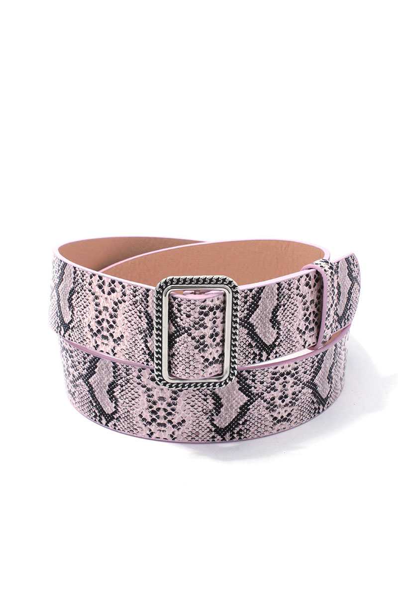 Snake Pattern Pu Leather Belt