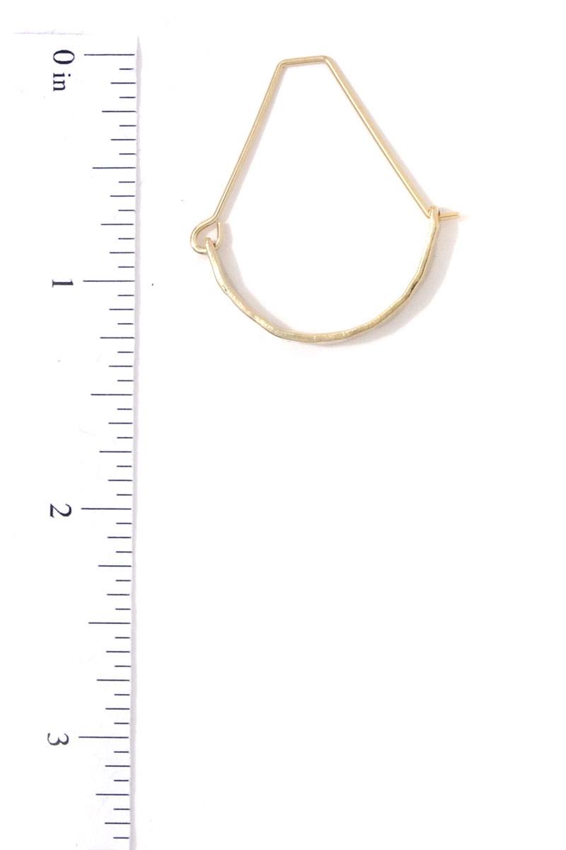 Hammered Metal Drop Earring