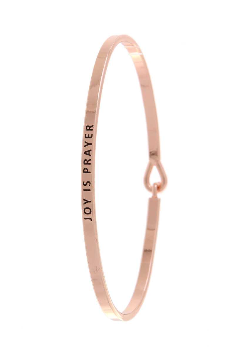 Joy Is Prayer Lettering Bangle