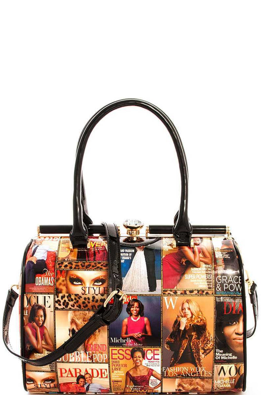 2in1 Designer Trendy Magazine Satchel With Long Strap