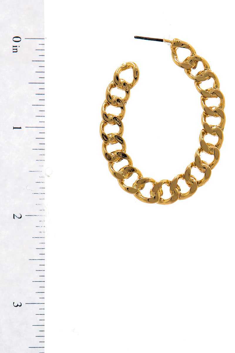 Modern Fashion Open Chain Hoop Earring