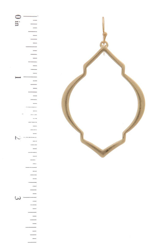 Moroccan Shape Metal Drop Earring