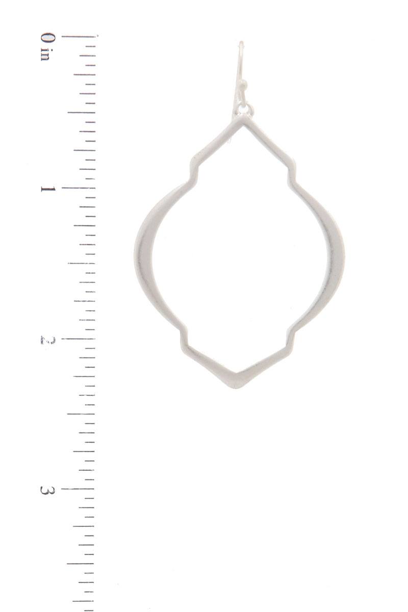 Moroccan Shape Metal Drop Earring