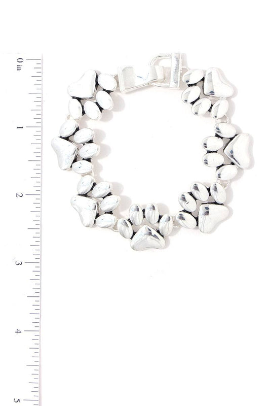 Paw Charm Metal Bracelet