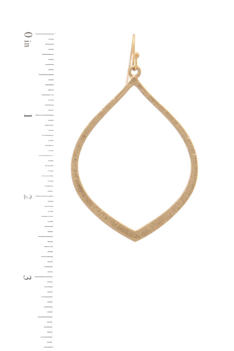 Wide Pointed Oval Drop Earring