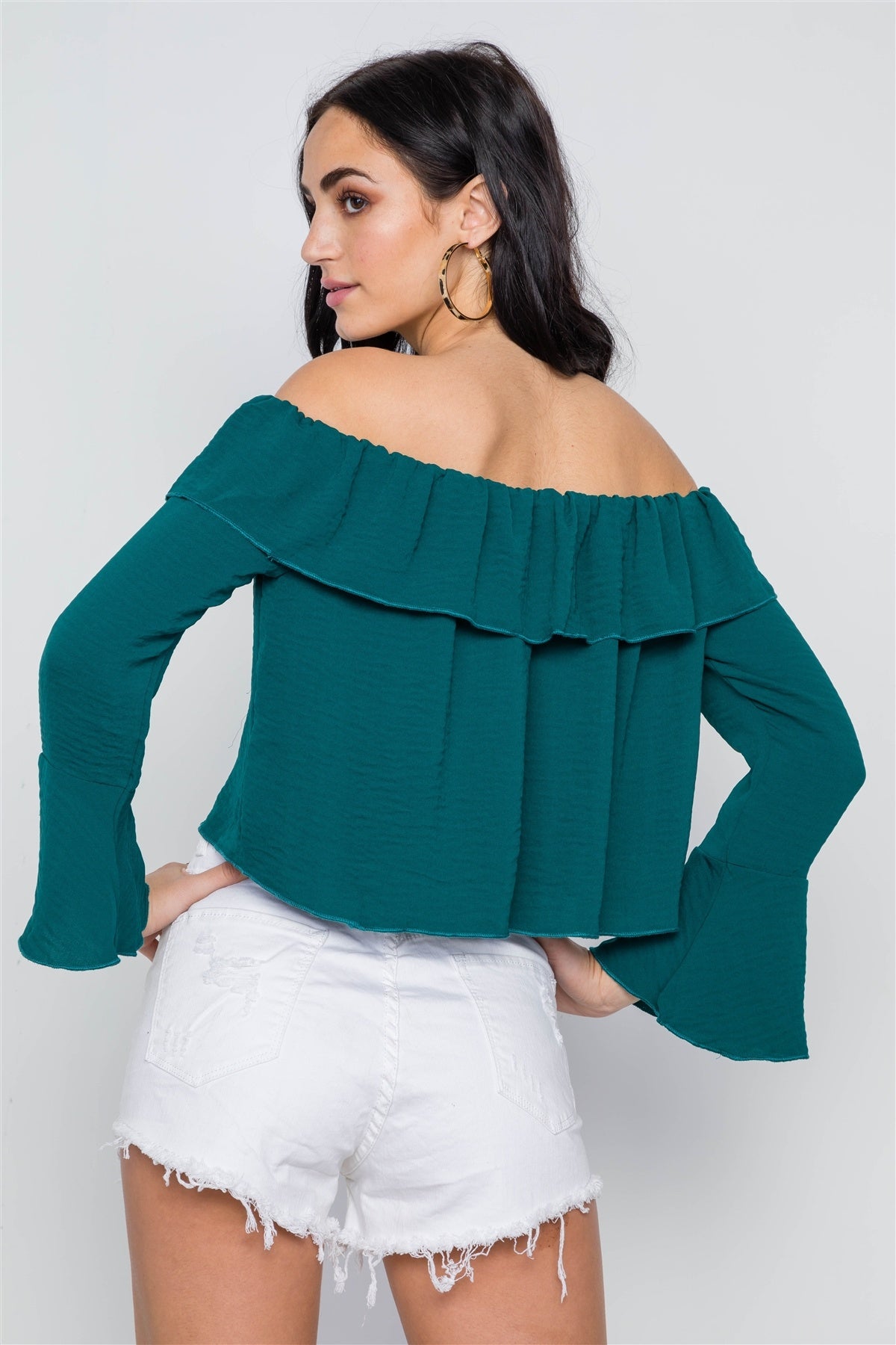 Off-the-shoulder Bell Sleeve Top
