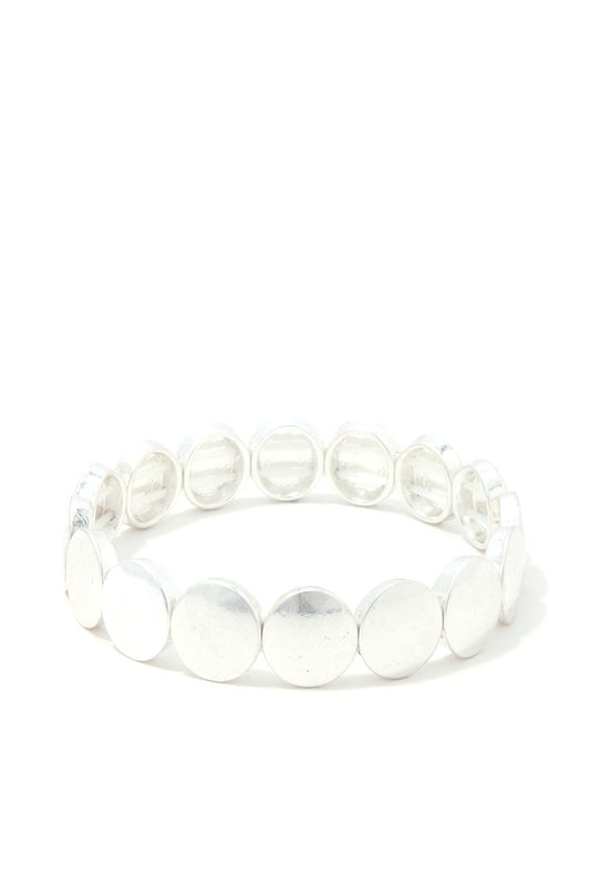 Round Metal Stretch Bracelet