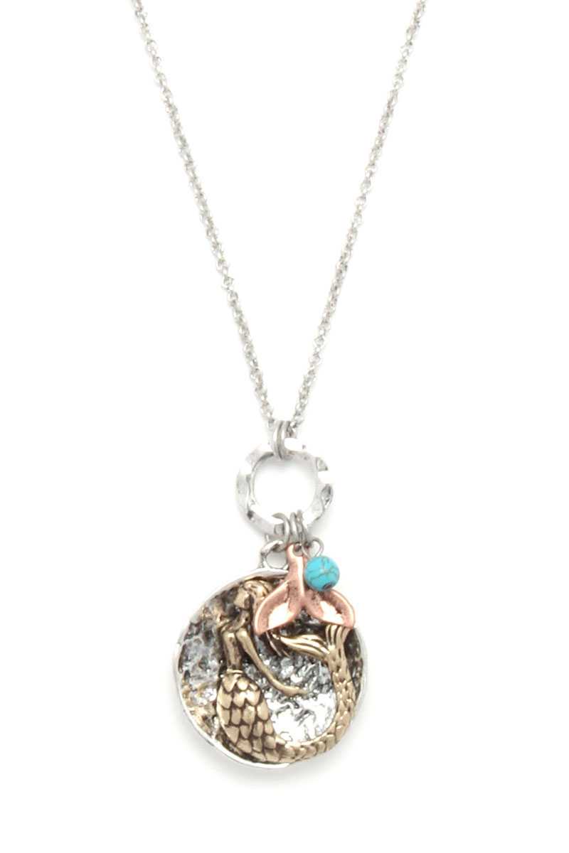 Mermaid Charm Pendant Necklace