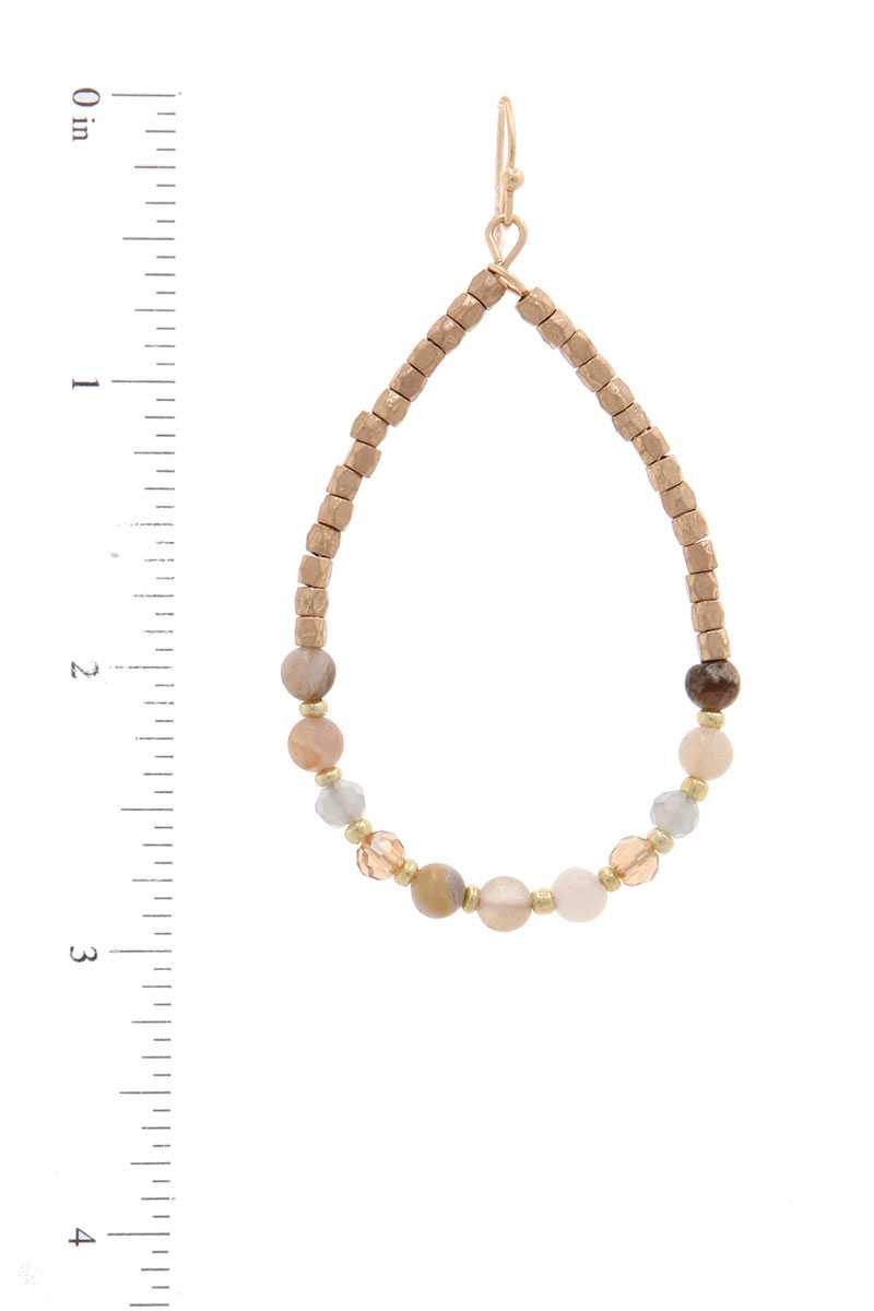 Beaded Teardrop Shape Earring