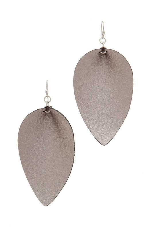 Pu Leather Drop Earring