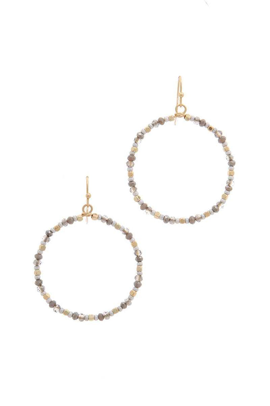 Beaded Circle Drop Earring