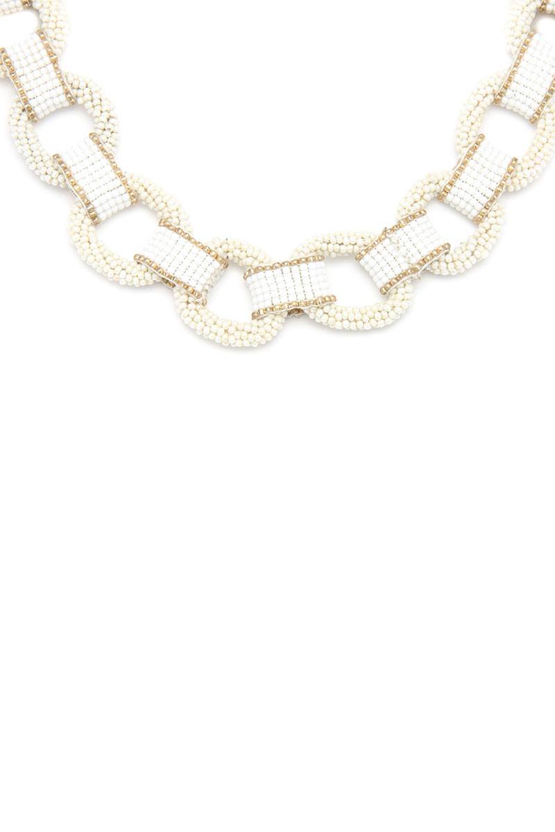 Beaded Circle Linked Necklace