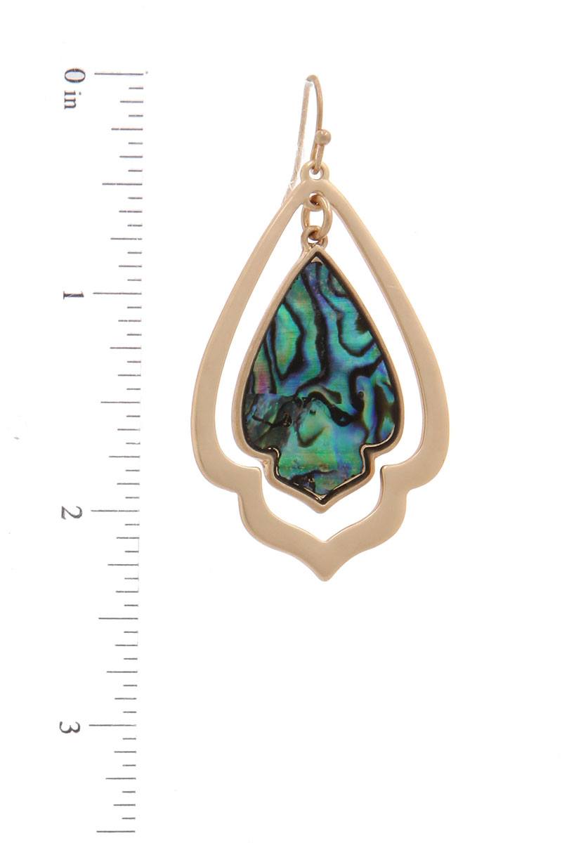 Double Moroccan Shape Drop Earring