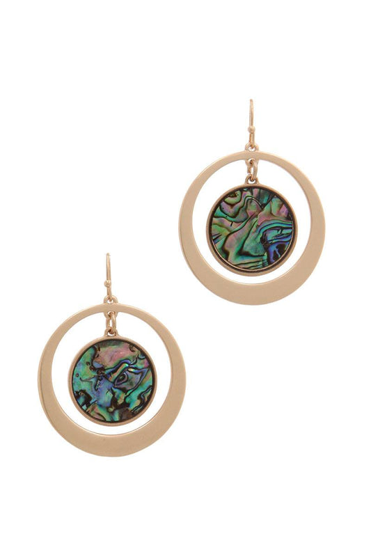 Double Circle Drop Earring