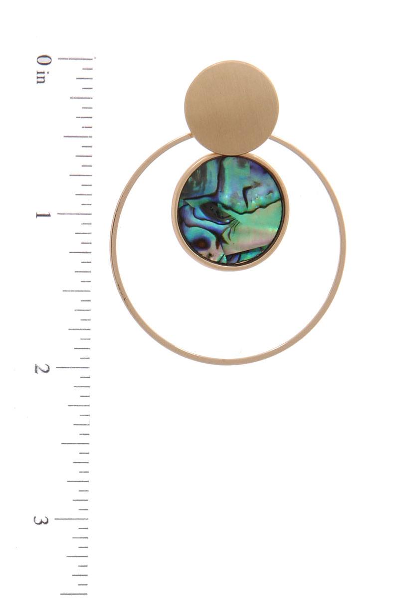 Double Circle Post Drop Earring