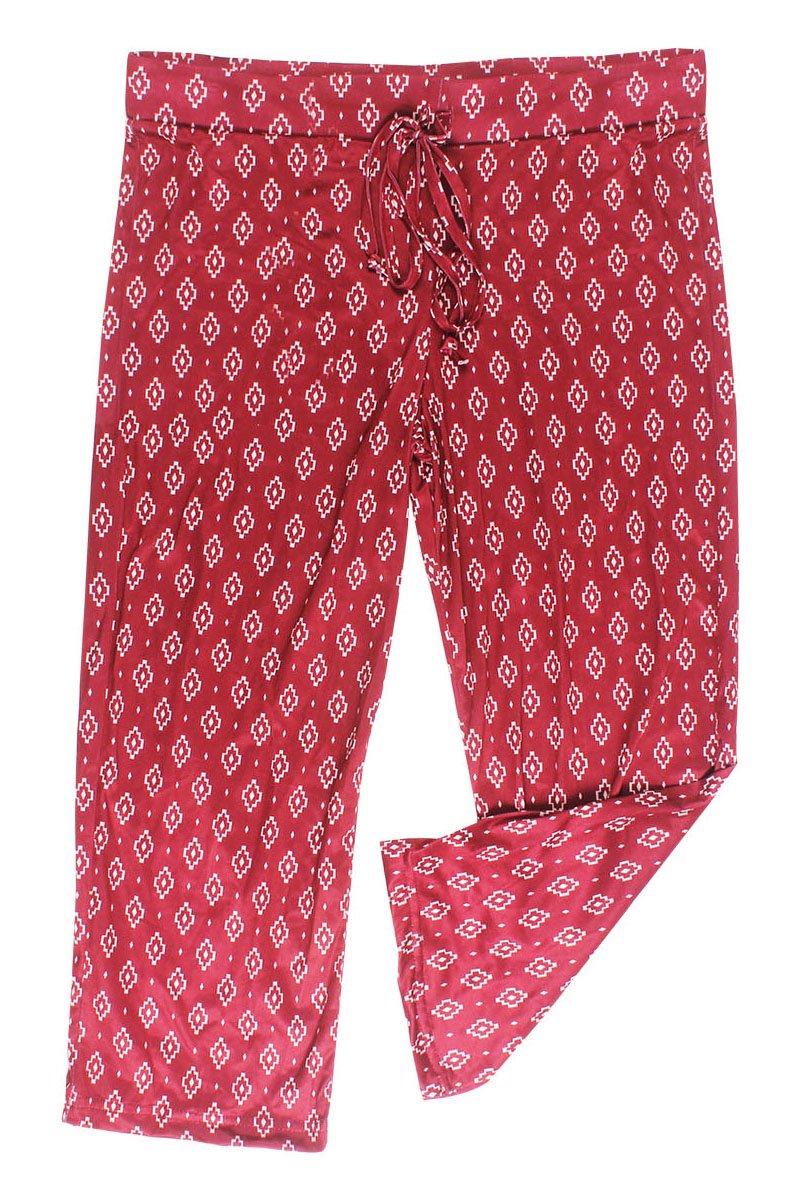 Knit Strappy Cami With Printed Capris