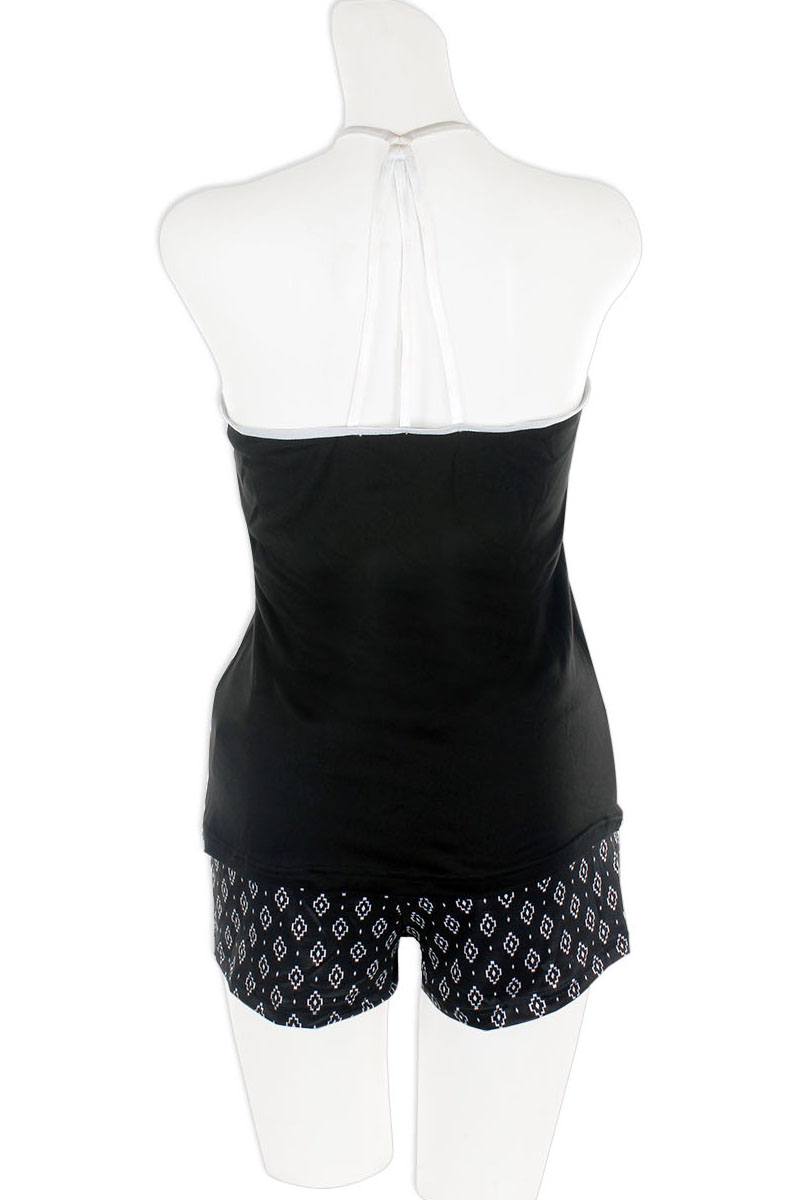 Knit Strappy Cami With Printed Shorts