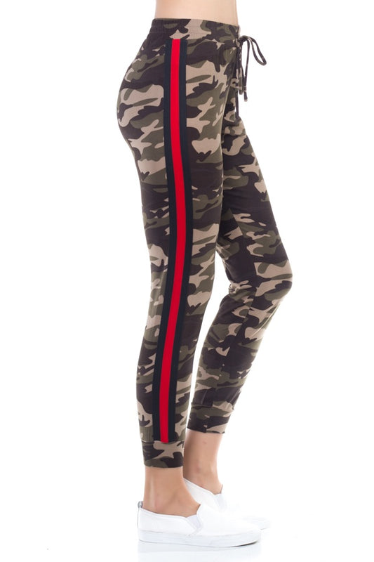 Camo Side Stripe Taping Pants