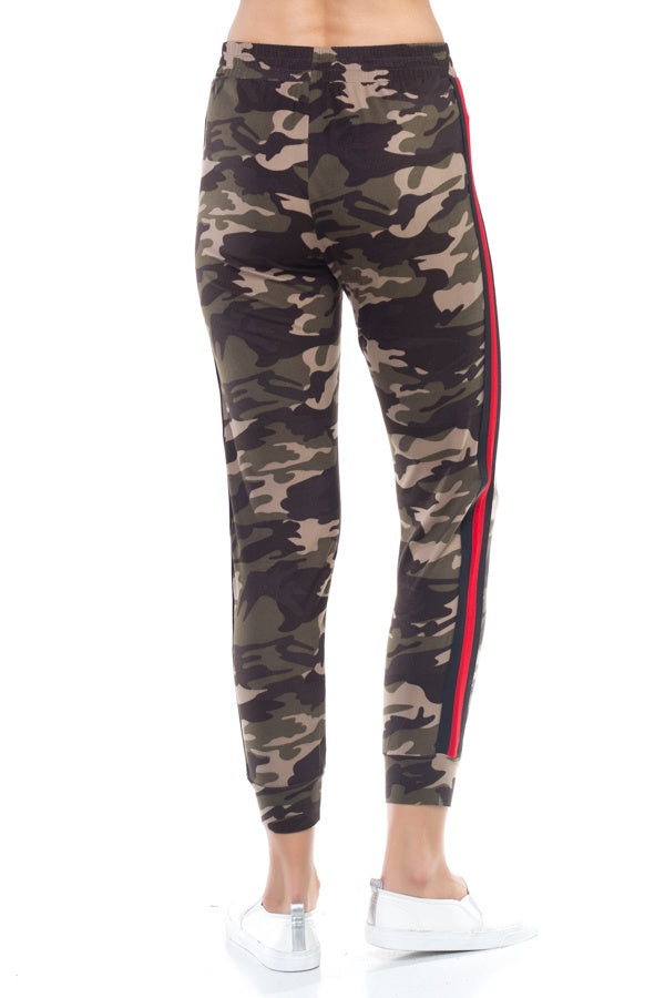 Camo Side Stripe Taping Pants