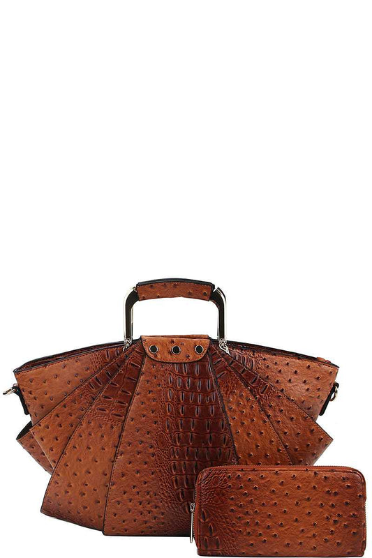 2in1 Modern Stylish Fan Satchel With Long Strap
