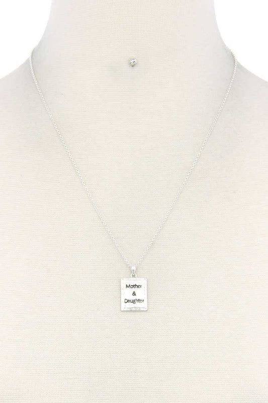 Mother Daughter Pendant Necklace
