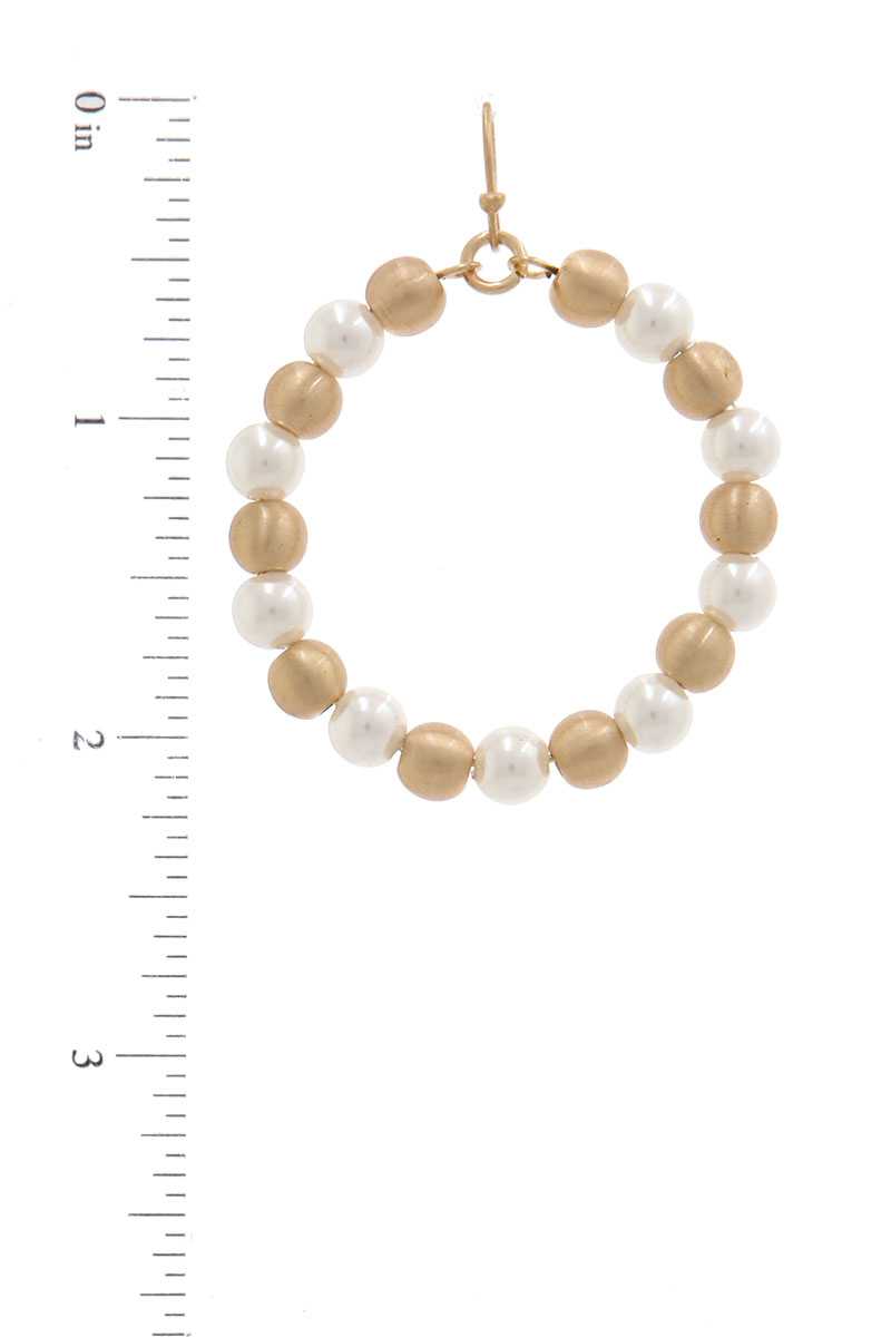 Beaded Circle Drop Earring