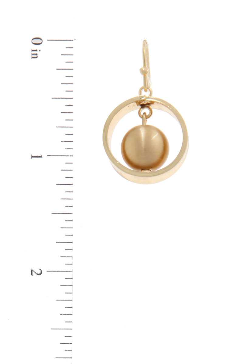 Pearl Circle Drop Earring