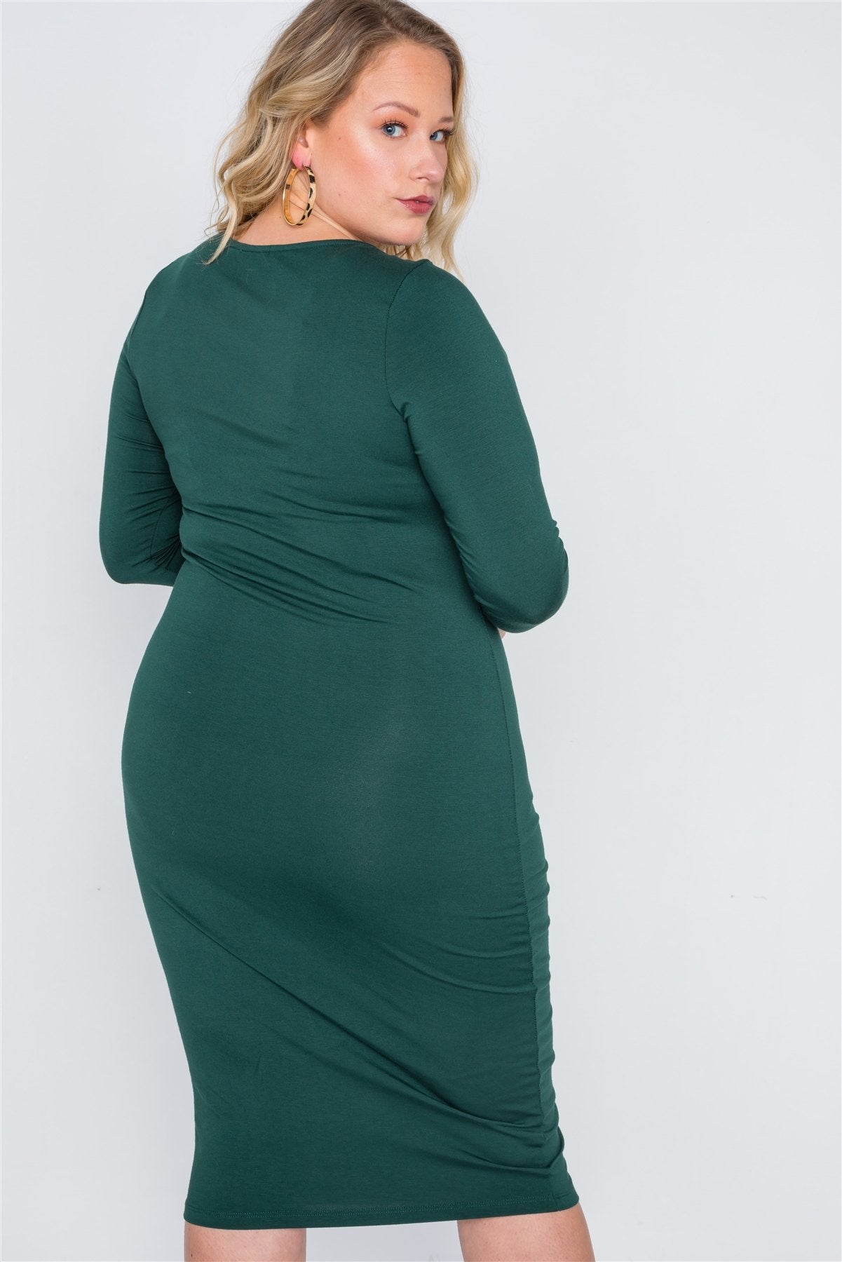 Plus Size Basic Bodycon Midi Dress