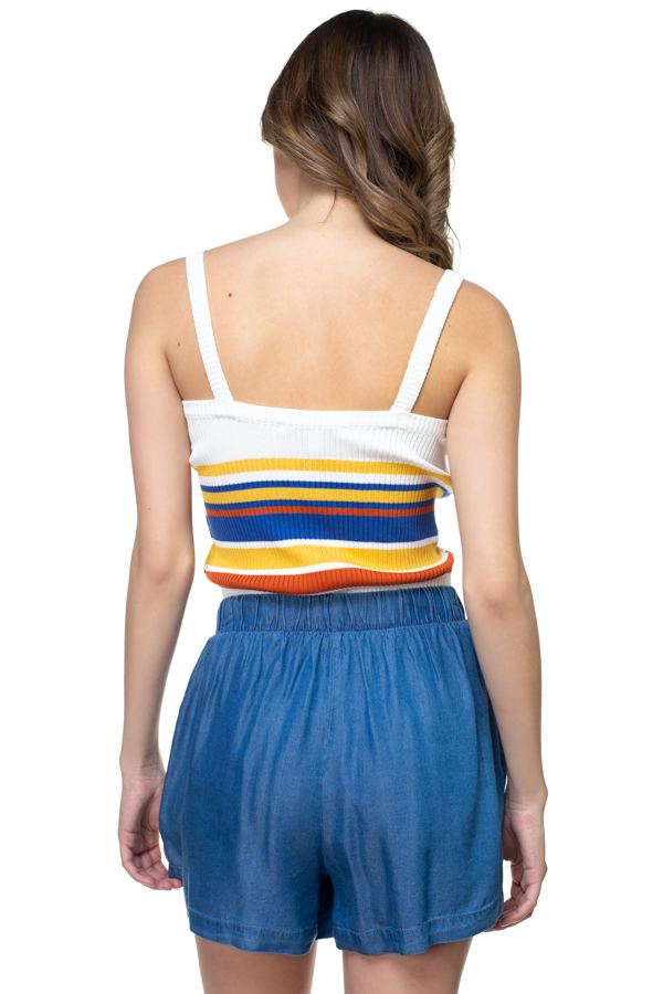 Stripe Sweater Cropped Top