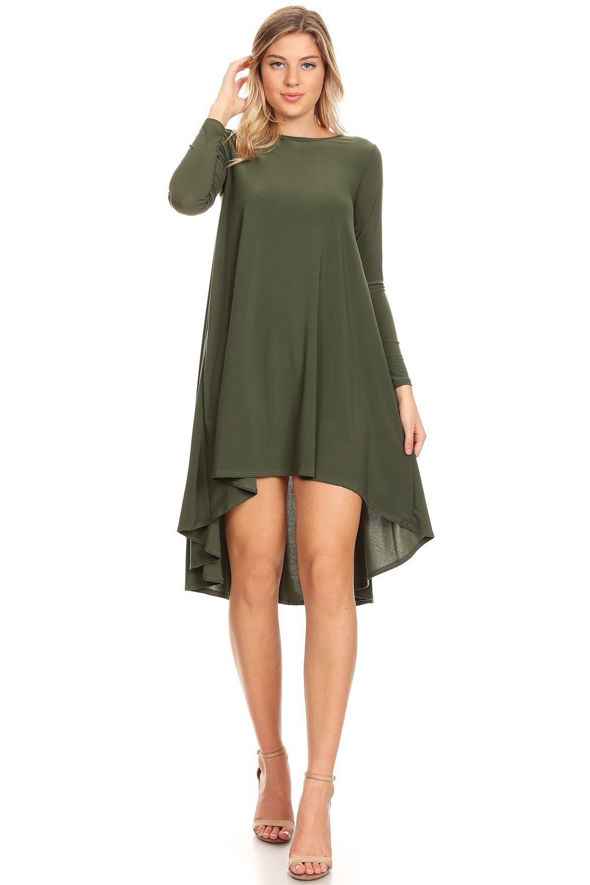 Solid, Loose Fit Dress