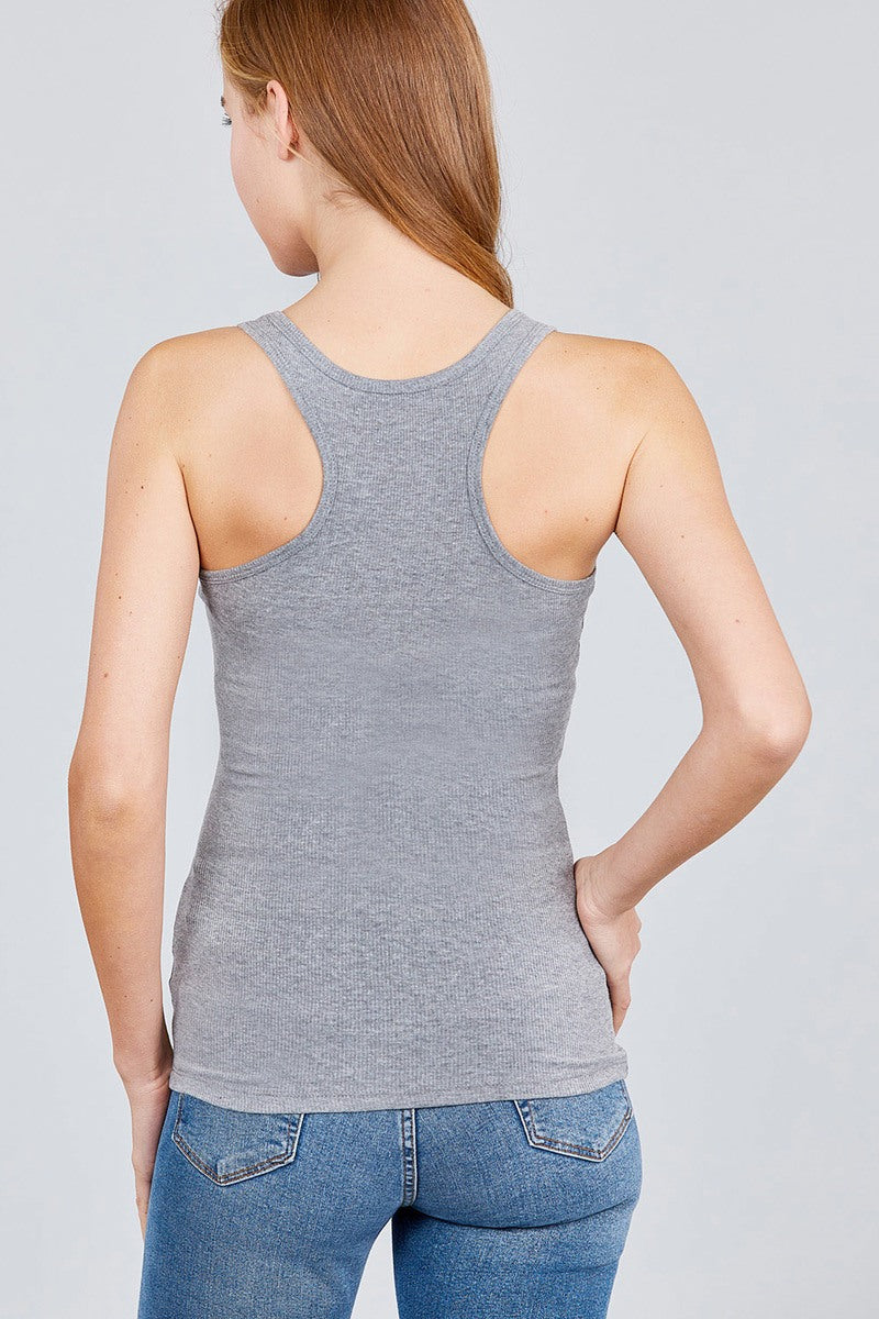 Racer Back Rib Tank Top