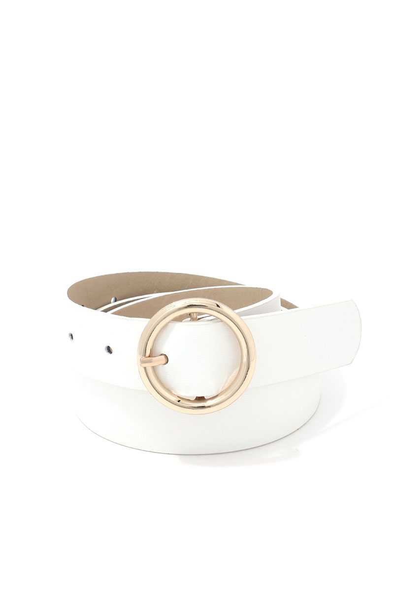 Metal Ring Pu Leather Belt