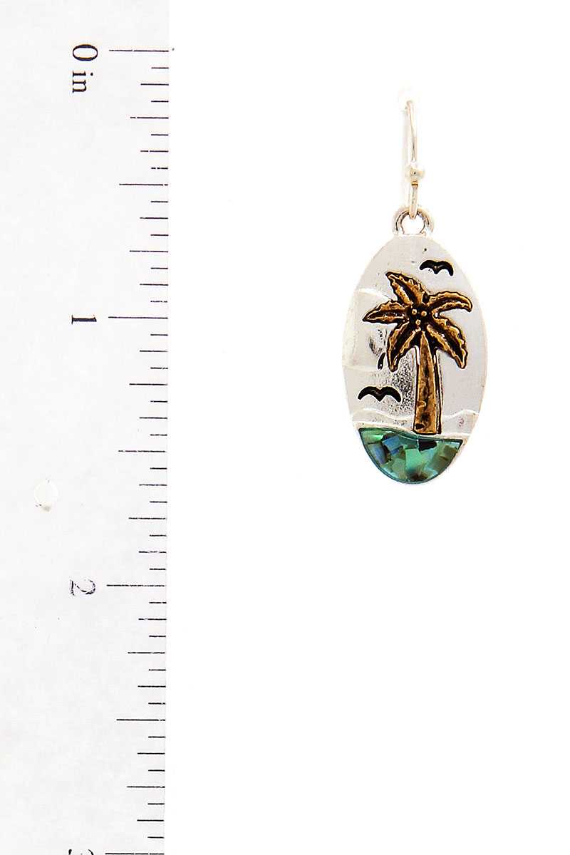 Designer Cute Sea And Palm Tree Earring