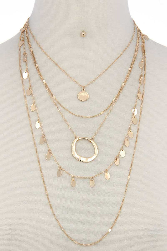 Metal Layered Necklace