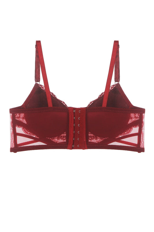 Floral Lace Plunge Bra