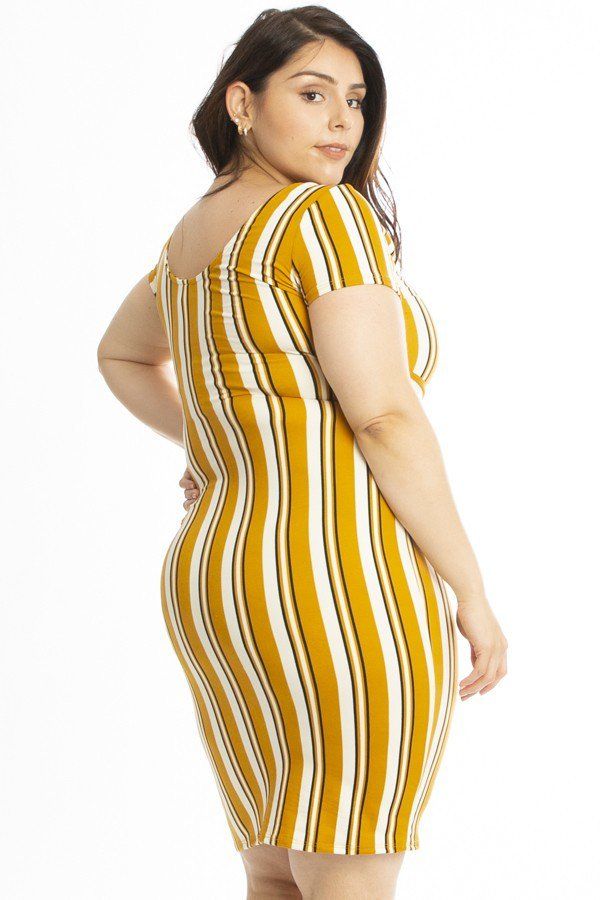 Midi Length Silhouette Short Sleeve Dress