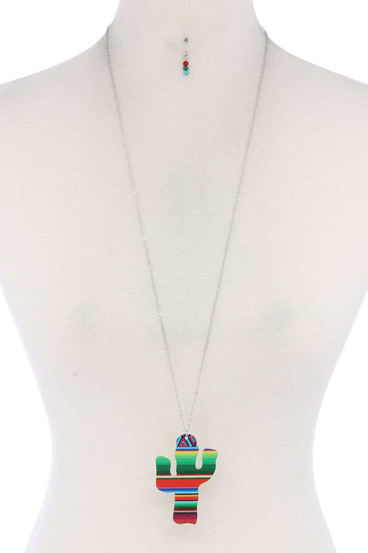 Cactus Pendant Necklace
