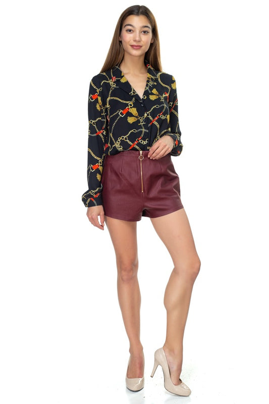 Chain & Tassel Button Down Shirt