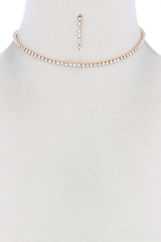 Dainty Rhinestone Choker Necklace