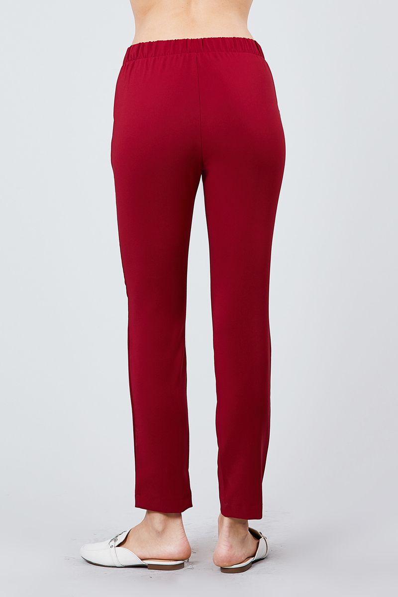 Front Ribbon Tied Pegged Long Pants
