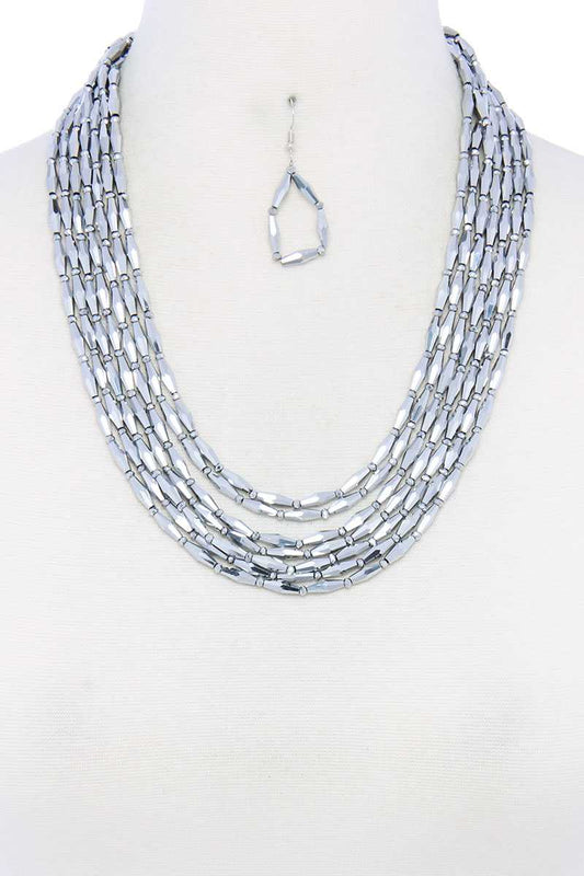 Beaded Multi Layered Necklace
