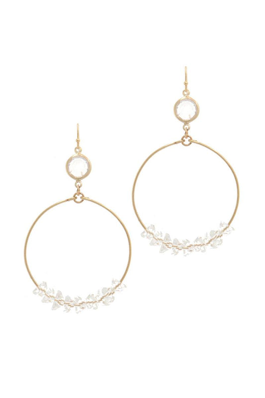 Cutout Circle Drop Earring